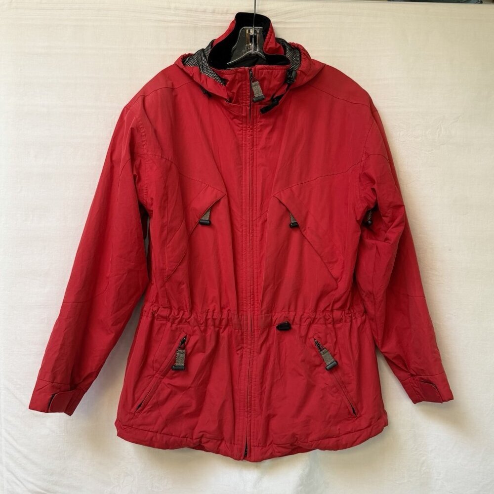 Obermeyer Jacket Womens 10‎ Red Removable Hood Coat Fitted Alt 3 Hydroblock Vtg